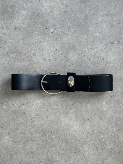 Vintage 1990s Leather Chunky Belt - W29-34