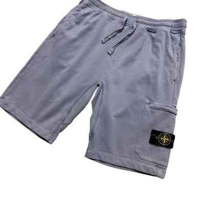 Stone Island Baby Blue Shorts | Large, Blue