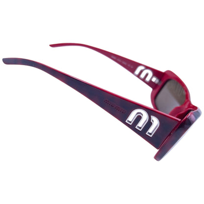 Vintage 2000s Miu Miu Cut-Out Tortoise Shell Sunglasses | O/S, Burgundy