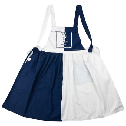 Vintage 80s YSL Yves Saint Laurent Embroidered Tie-Back Apron | O/S, Multicoloured