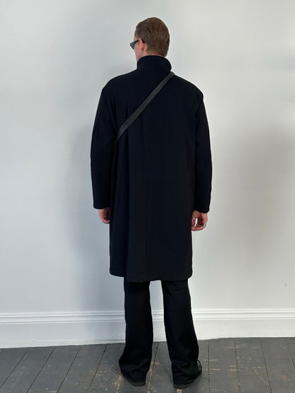 Hugo Boss 2000s Cotton High Neck Double Zip Trench Coat - L