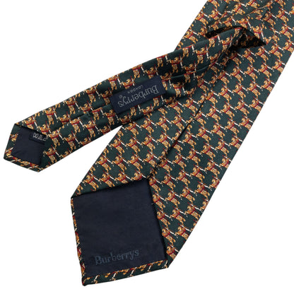 Vintage 90s Burberry Monogram Silk Tie | O/S, Gold