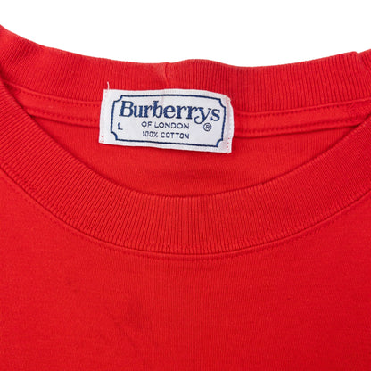 Vintage 90s Burberry Embroidered Teddy Bear Long Sleeve T Shirt Size M