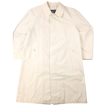 Vintage 90s Burberry Button Up Trench Jacket Size L | Large, Cream