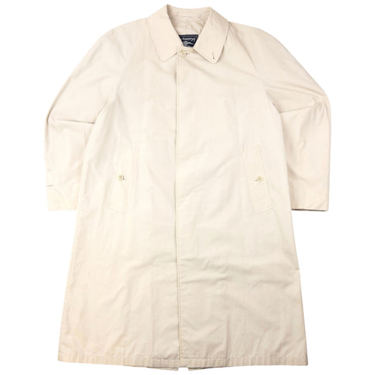 Vintage 90s Burberry Button Up Trench Jacket Size L | Large, Cream