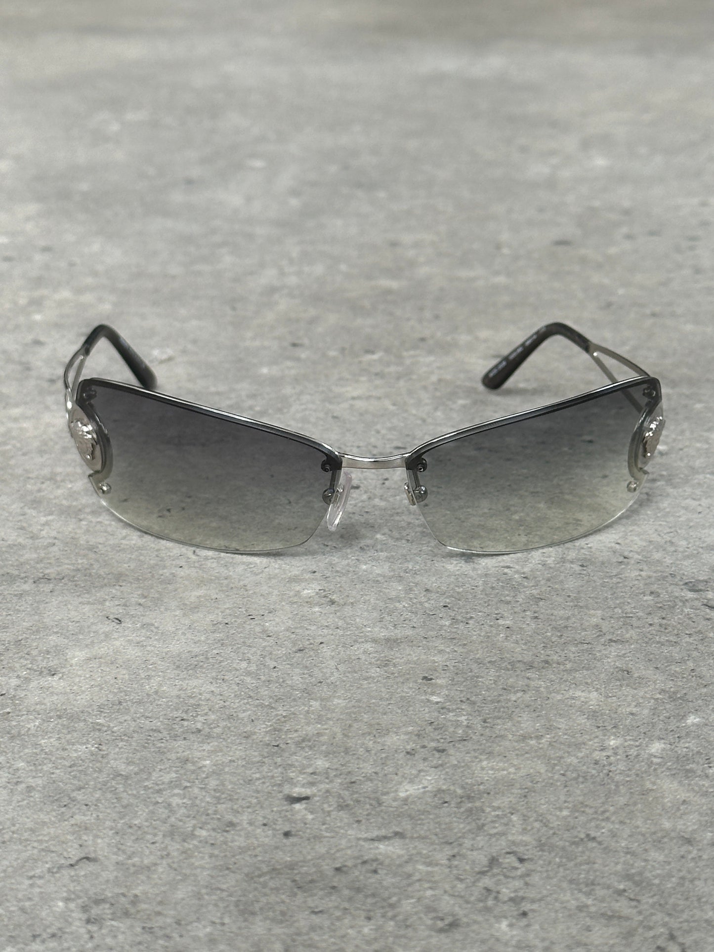 Versace 2000s Medusa Logo Rimless Sunglasses
