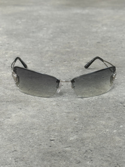 Versace 2000s Medusa Logo Rimless Sunglasses