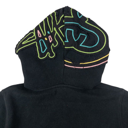 Vintage Stussy Cropped Embroidered Hoodie Womens Size S