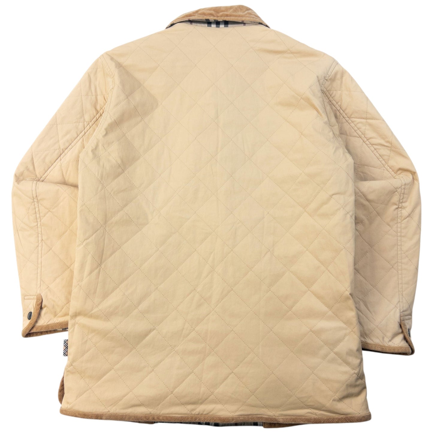 Vintage 2000s Burberry Nova Check Reversible Quilted Jacket Size S | Small, Beige, Nova Check