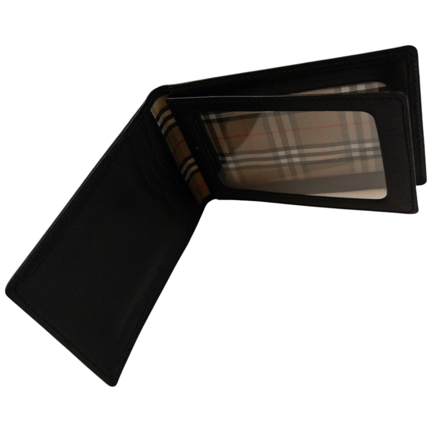 Vintage 90s Burberry Leather Card Holder | O/S, Black