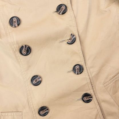 Vintage 2000s Burberry Blue Label Nova Check Lined Trench Jacket Womens Size M | Medium, Beige