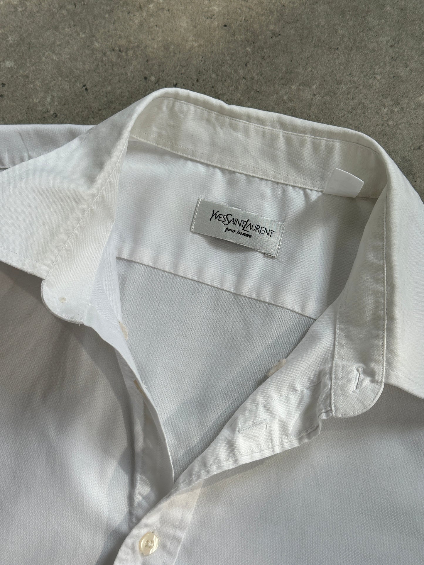 Yves Saint Laurent Pour Homme 2000s Cotton Short Sleeve Shirt - XXL