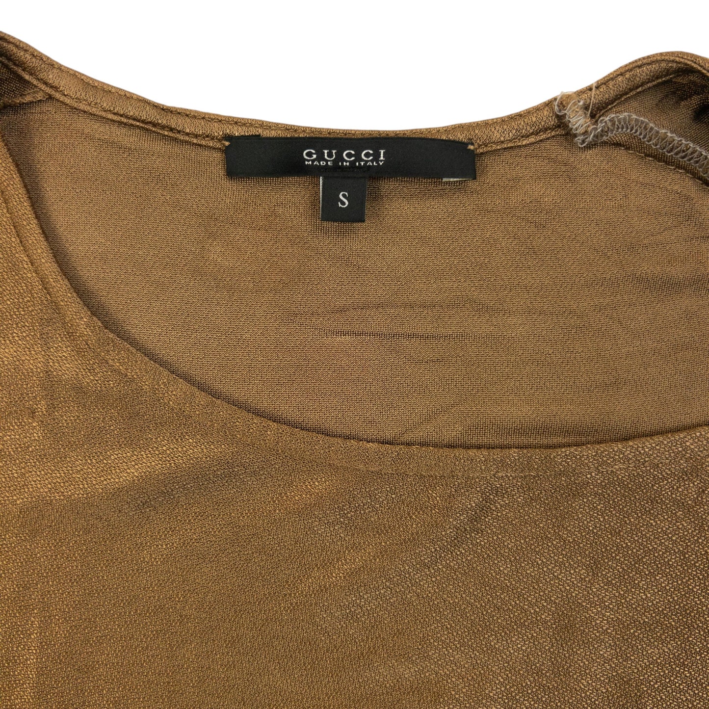 Vintage 2000s Gucci By Tom Ford Asymmetric Iridescent Top Womens Size S | Small, Brown