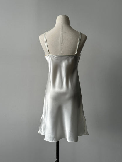 Vintage 2000s Sain Lace Sleeveless Mini Slip Dress - S-M