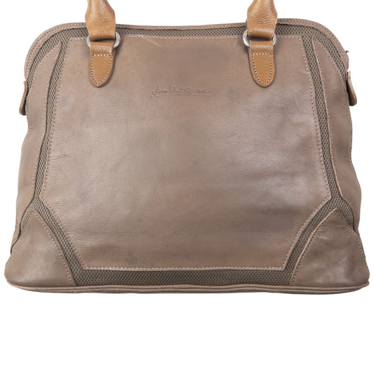 Vintage 90s Jean Paul Gaultier Leather Mesh Handbag | O/S, Brown