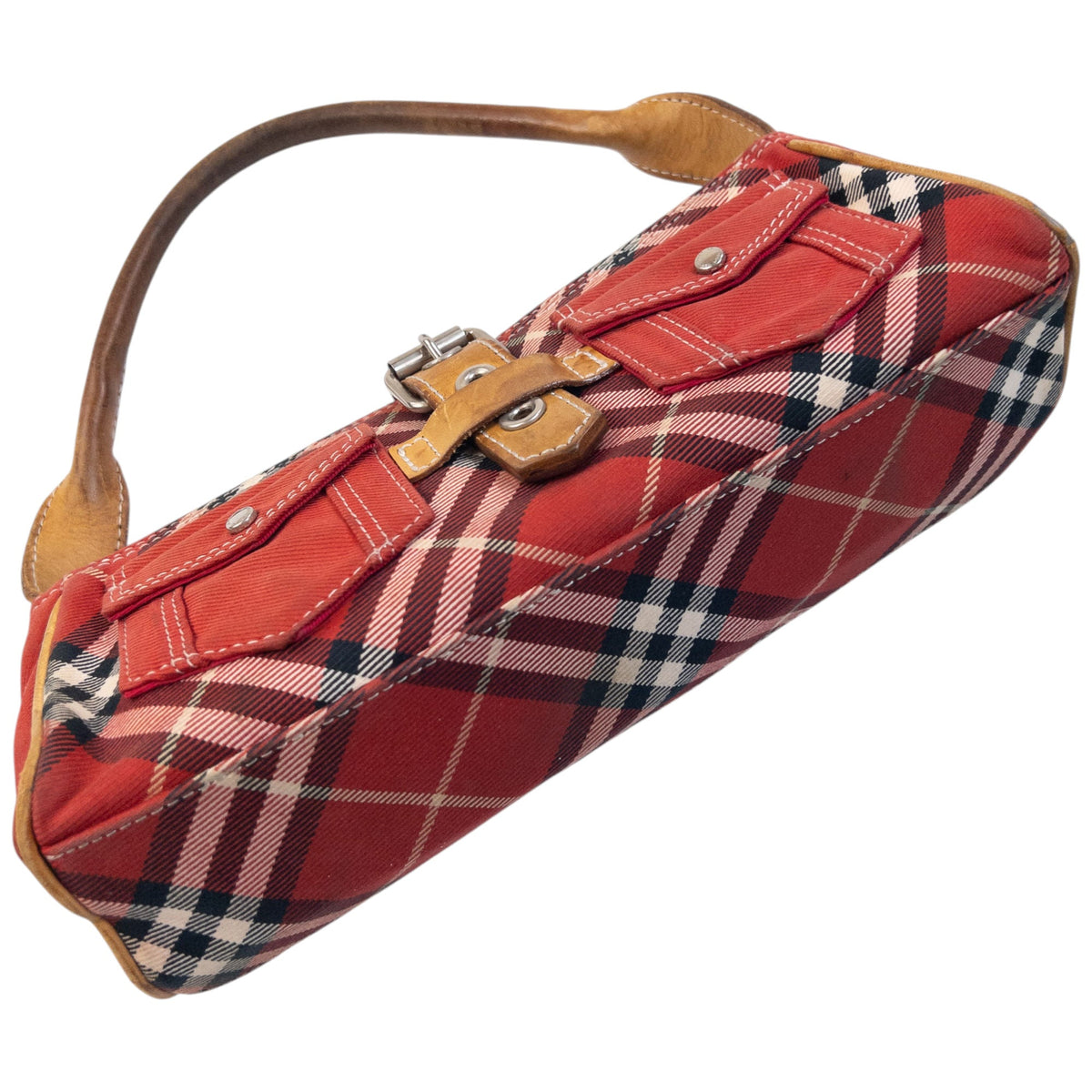Vintage 2000s Burberry Blue Label Nova Check Baguette Shoulder Bag | O/S, Multicoloured
