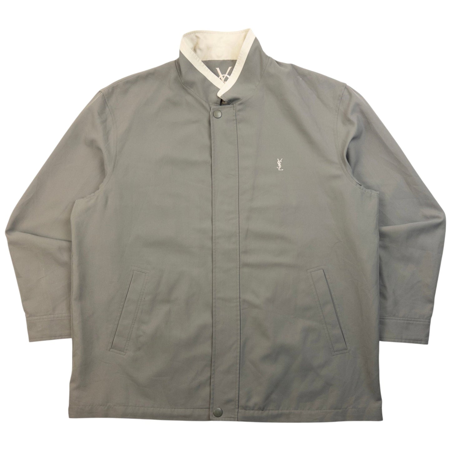 Vintage YSL Yves Saint Laurent Harrington Jacket Size L | Large, Grey