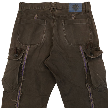Vintage 2000s PPFM Exposed Seam Cargo Trousers Size W32 | W32, Brown
