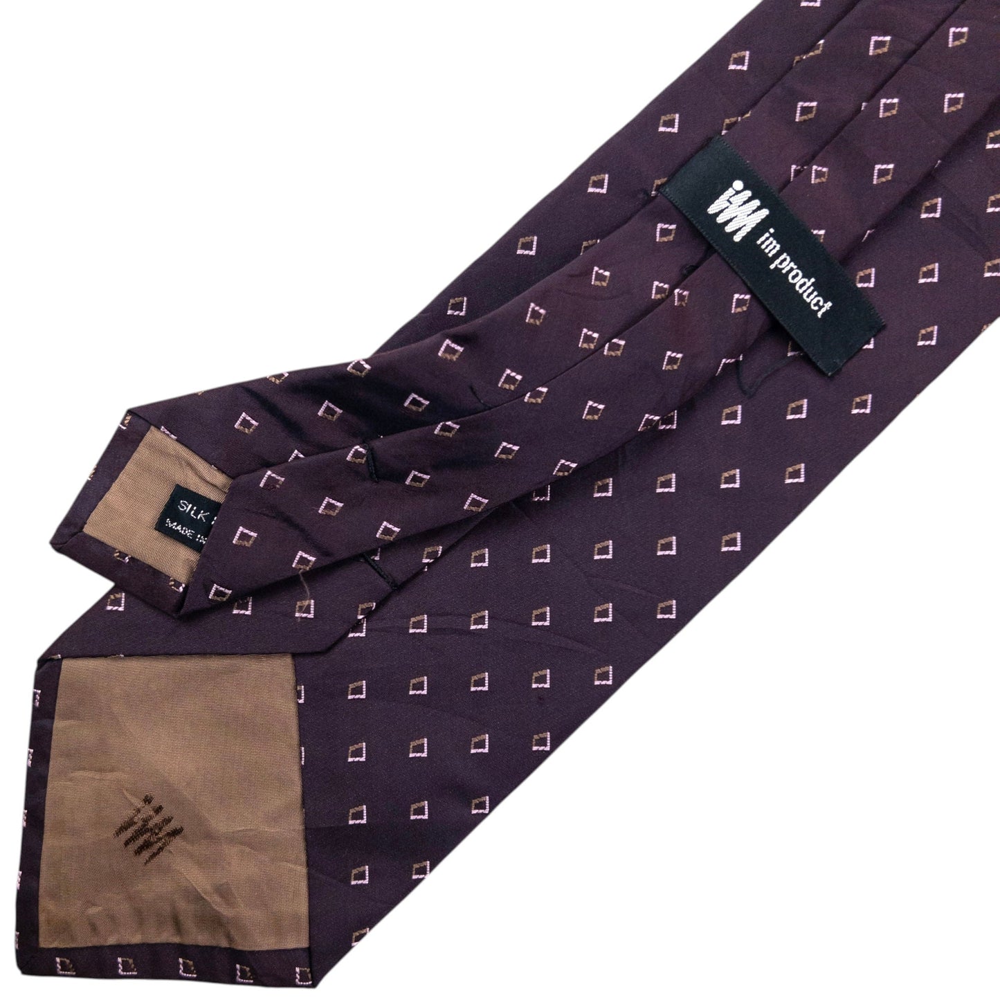 Vintage 90s Issey Miyake Pattern Silk Tie | O/S, Purple