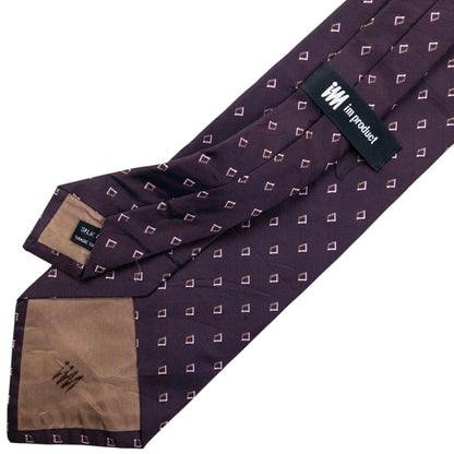 Vintage 90s Issey Miyake Pattern Silk Tie | O/S, Purple