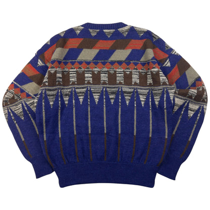 Vintage Issey Miyake Geometric Wool Jumper Size S