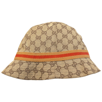 Vintage 2000s Gucci Monogram Bucket Hat Size M | O/S, Beige