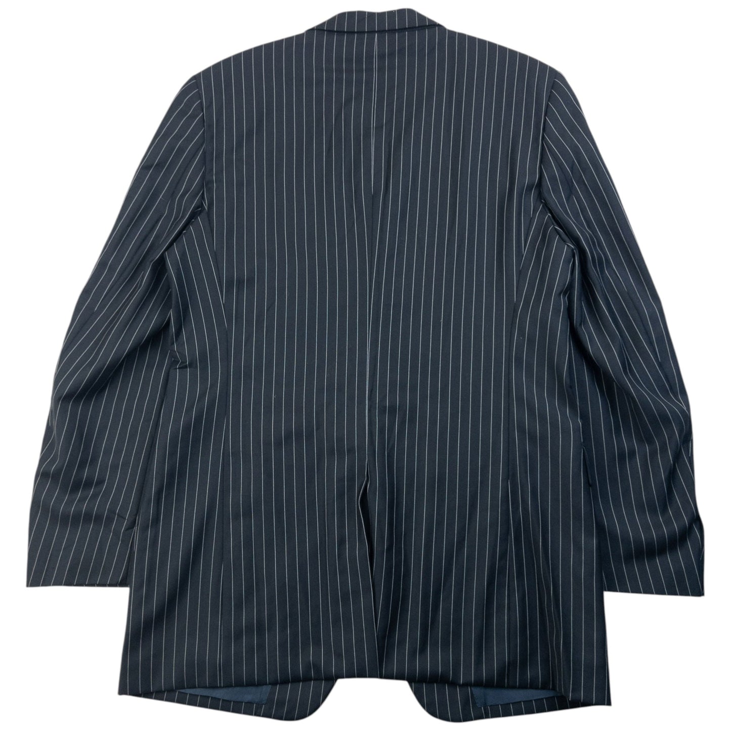 Vintage 90s YSL Yves Saint Laurent Pinstripe Jacket & Trousers Suit Set Size L | Large, Black