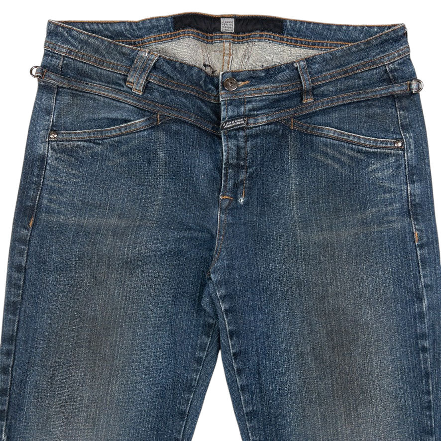 Vintage Marithe + Francois Girbaud Graphic Cropped Denim Jeans Size W36