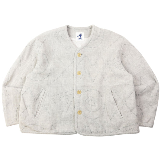 Vintage 90s Hai Sporting Gear By Issey Miyake Embroidered Wool Jacket Size M | Medium, Grey