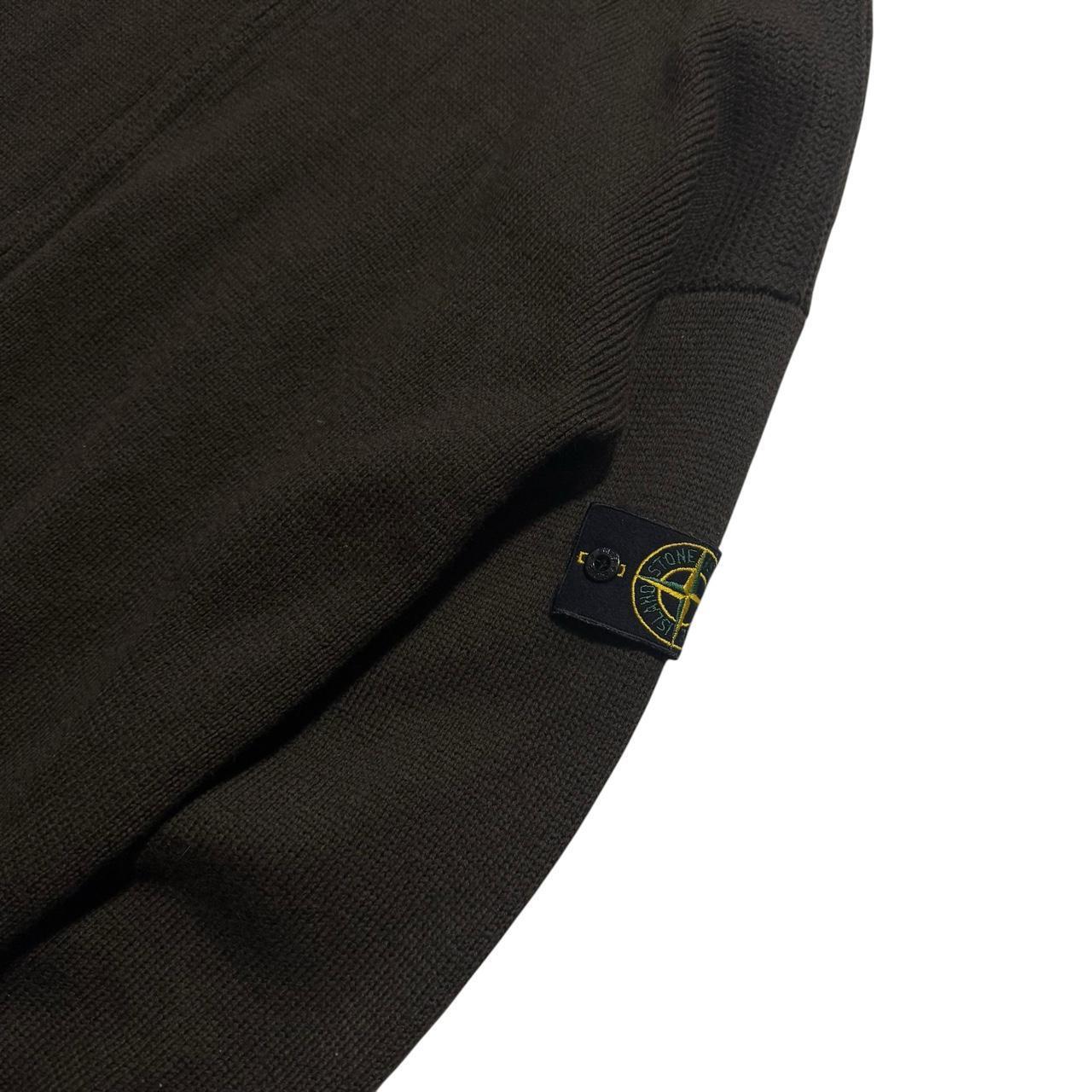 Stone Island 2000's Zip Up Knit | XL, Brown