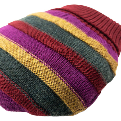 Vintage 2000s Issey Miyake MEN Striped Wool Beanie Hat | O/S, Multicolor