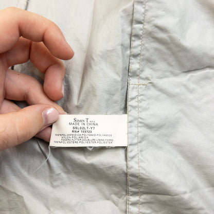 Vintage 2000s Armani Jeans Packable Rain Jacket Womens Size L | Large, Beige