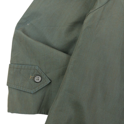 Vintage 80s Burberry Iridescent Trench Jacket Size L | Large, Green