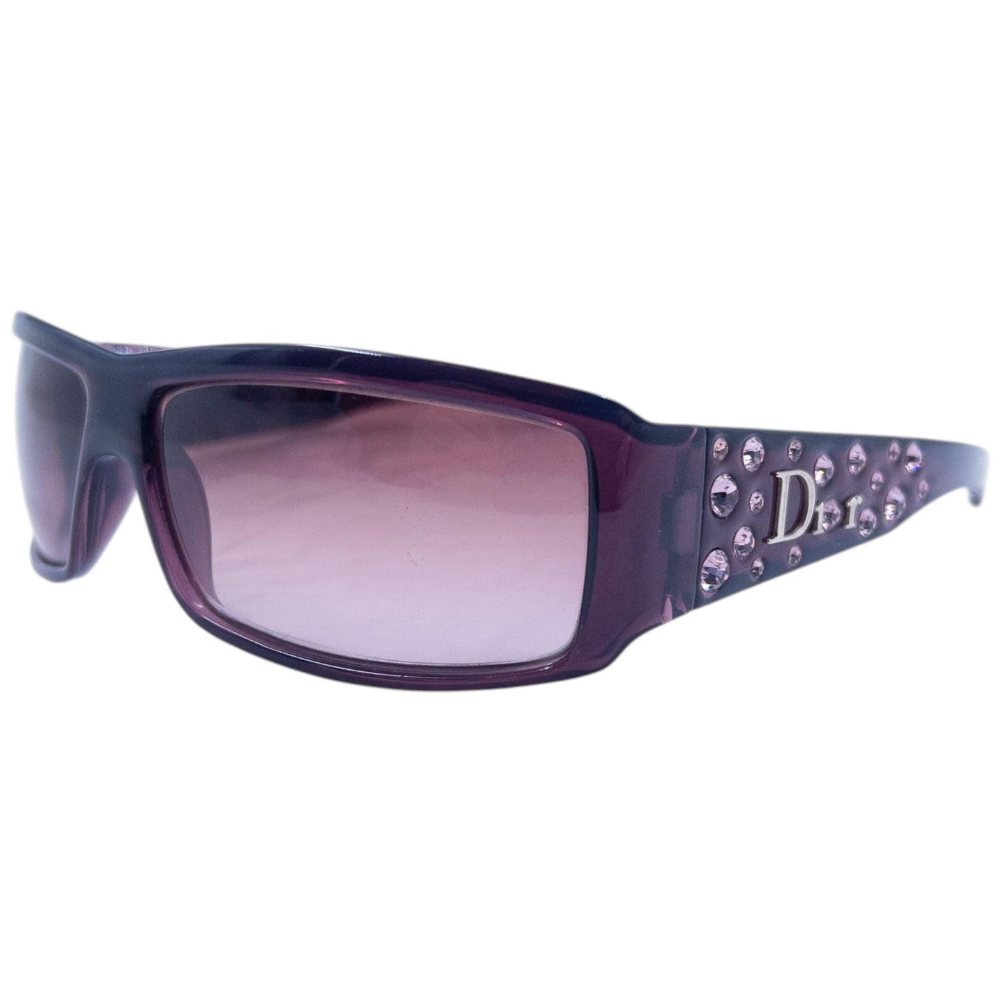 Vintage 2000s Dior By John Galliano Diamanté Jewel Sunglasses | O/S, Purple