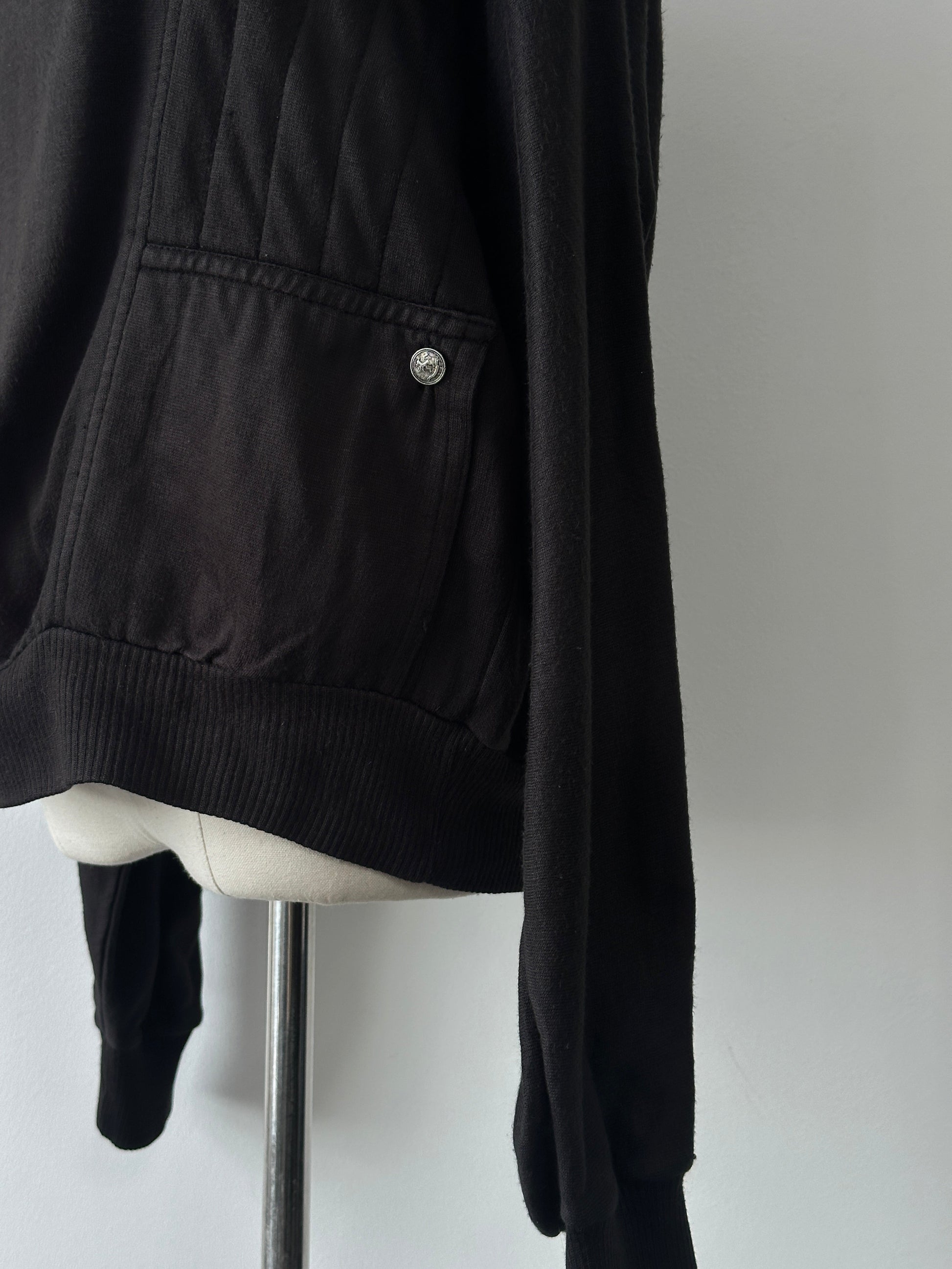 Vintage 1980s Cropped Boxy Roll Neck Jumper - M