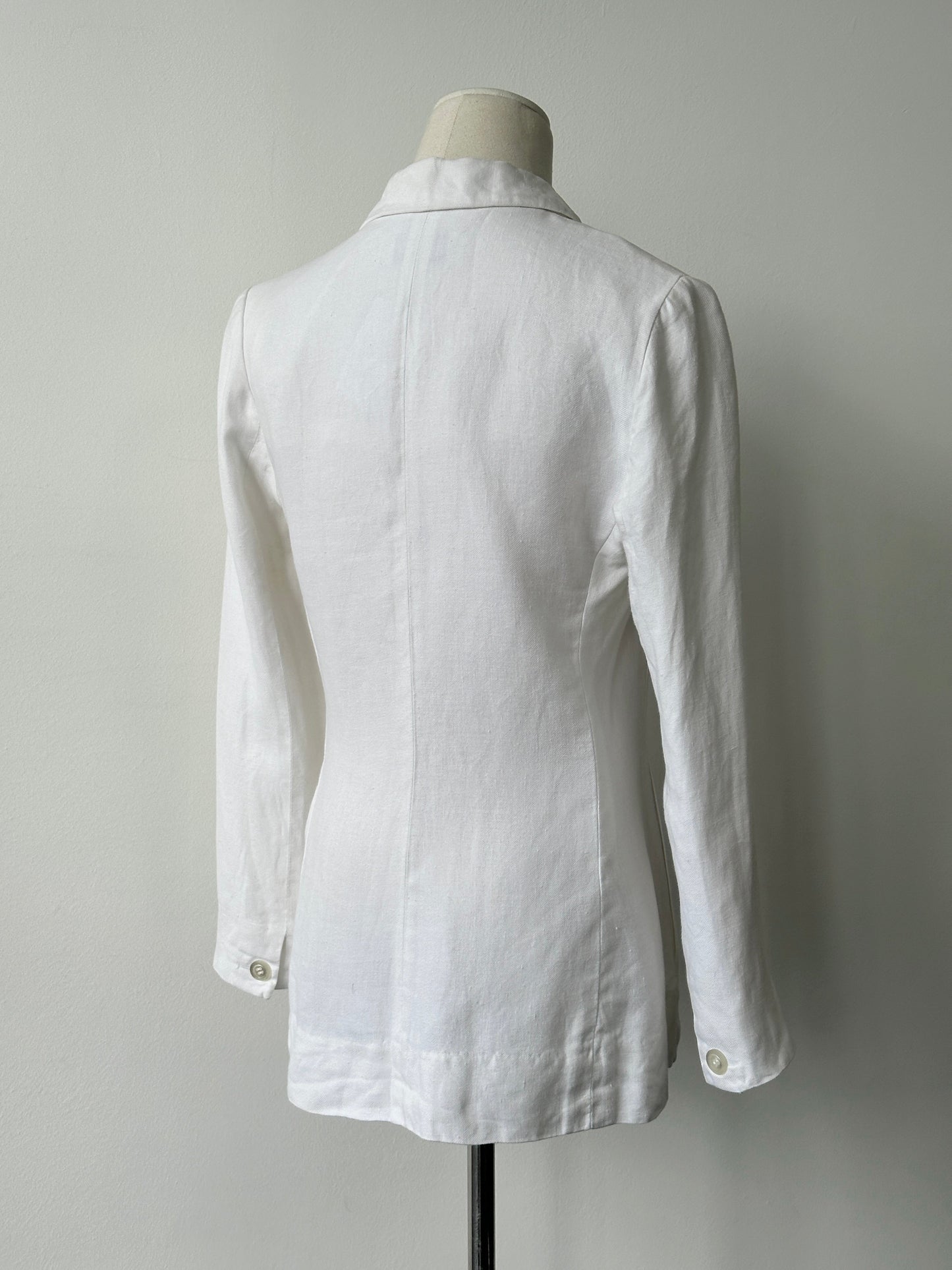Max Mara 1990s Pure Linen Single Breasted Jacket - S