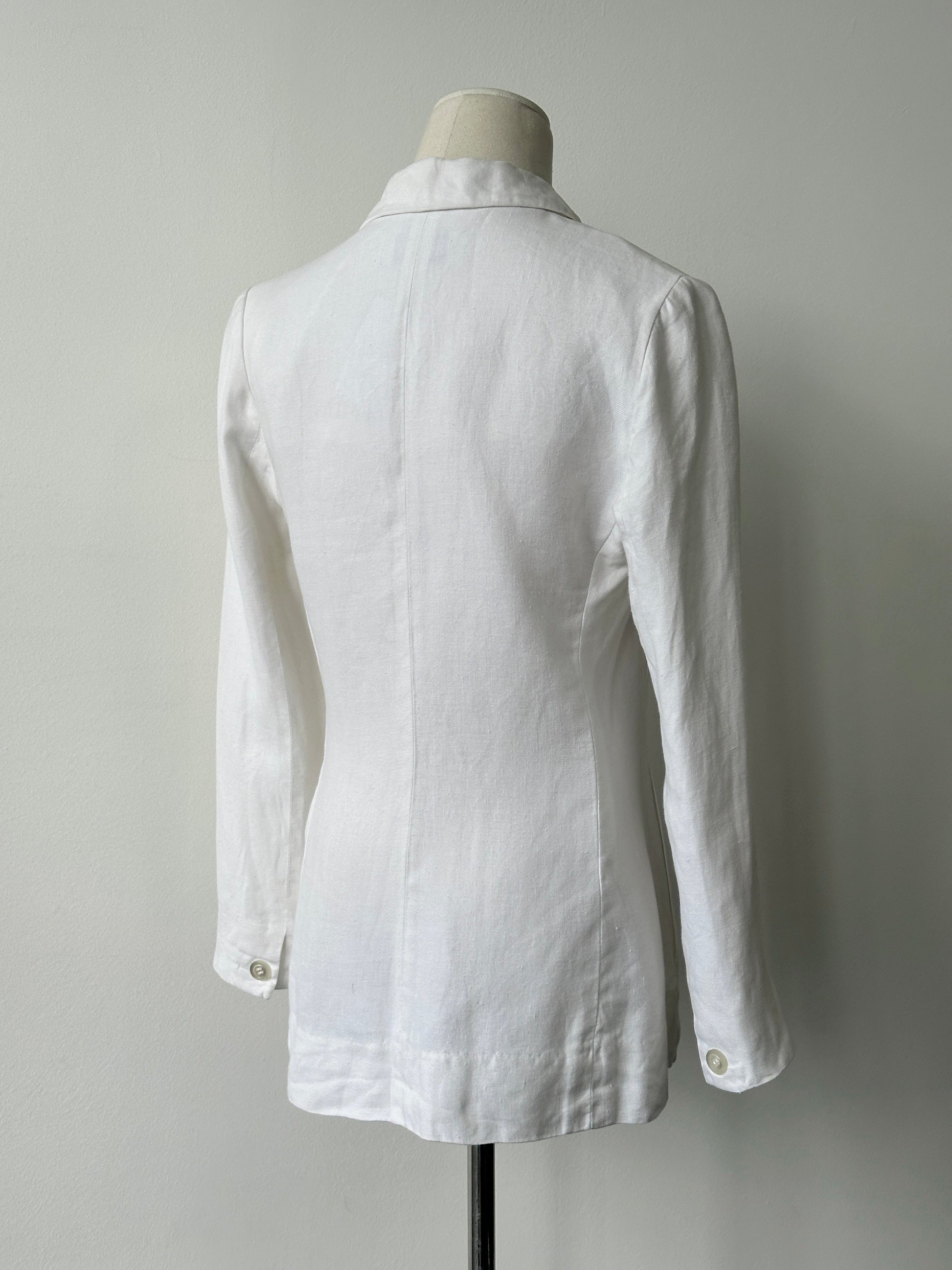 Max Mara 1990s Pure Linen Single Breasted Jacket - S