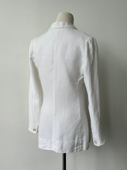 Max Mara 1990s Pure Linen Single Breasted Jacket - S