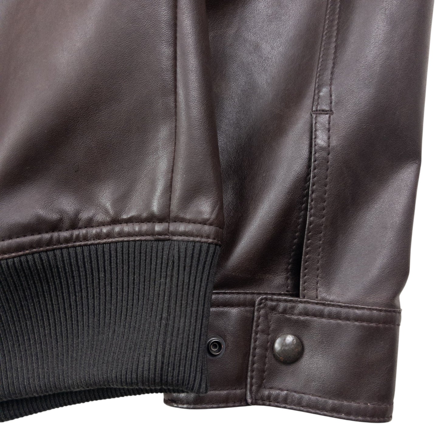 Vintage 90s Hugo Boss Zip Up Leather Jacket Size S