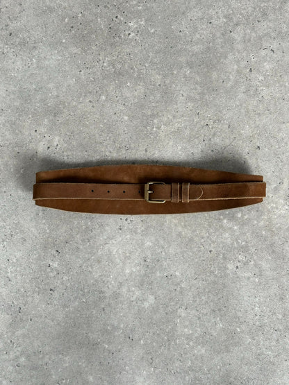 Italian Vintage 1990s Suede Chunky Wrap Belt - W26-28