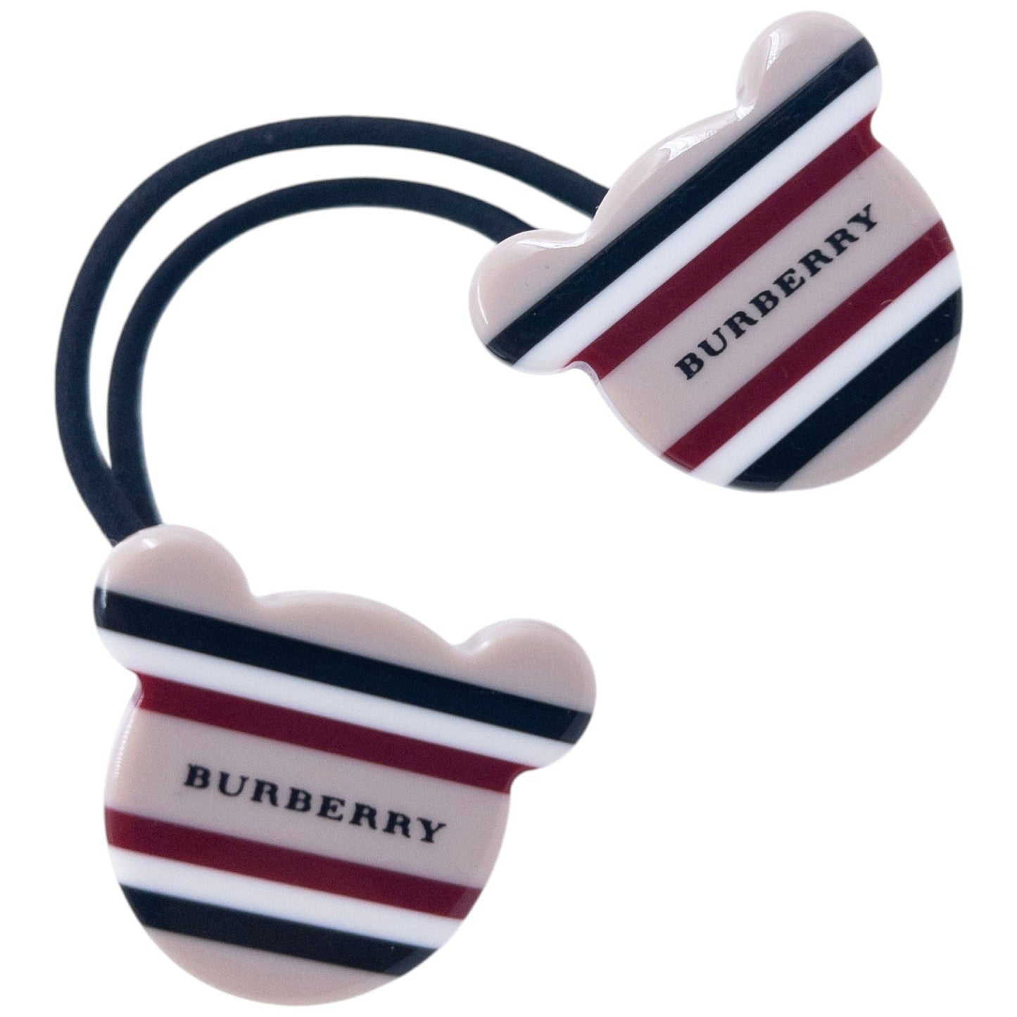 Vintage 2000s Burberry Nova Stripe Bear Hair Ties | O/S, Beige, Black, Red, White