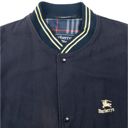 Vintage 90s Burberry Varsity Wool Bomber Jacket Size M | Medium, Multicoloured