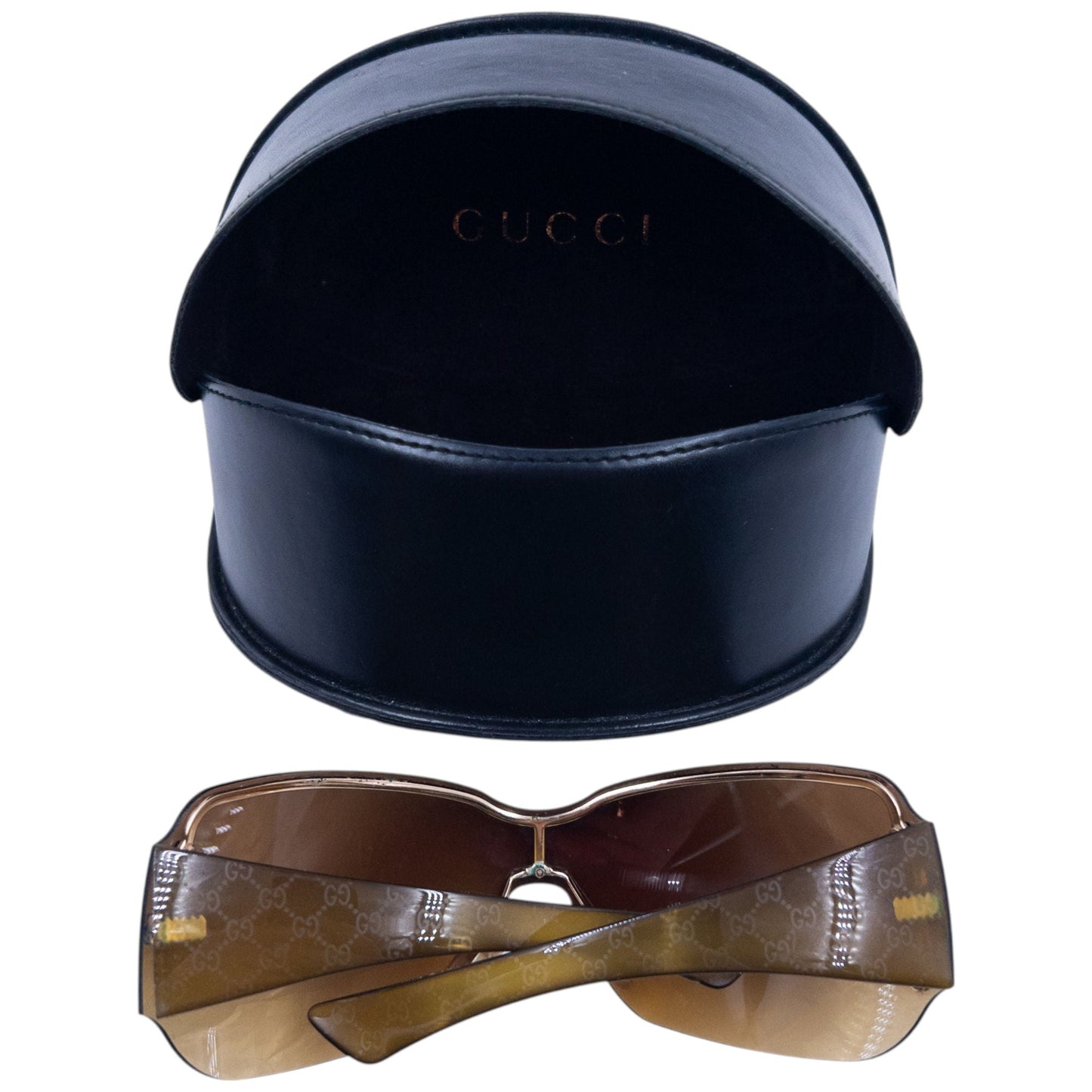 Vintage 2000s Gucci Monogram Sunglasses | O/S, Brown