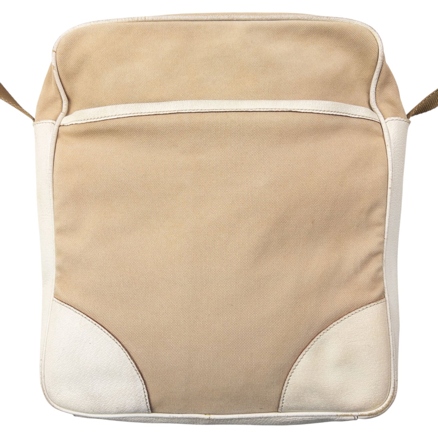Vintage 2000s Prada Crossbody Bag | O/S, Beige