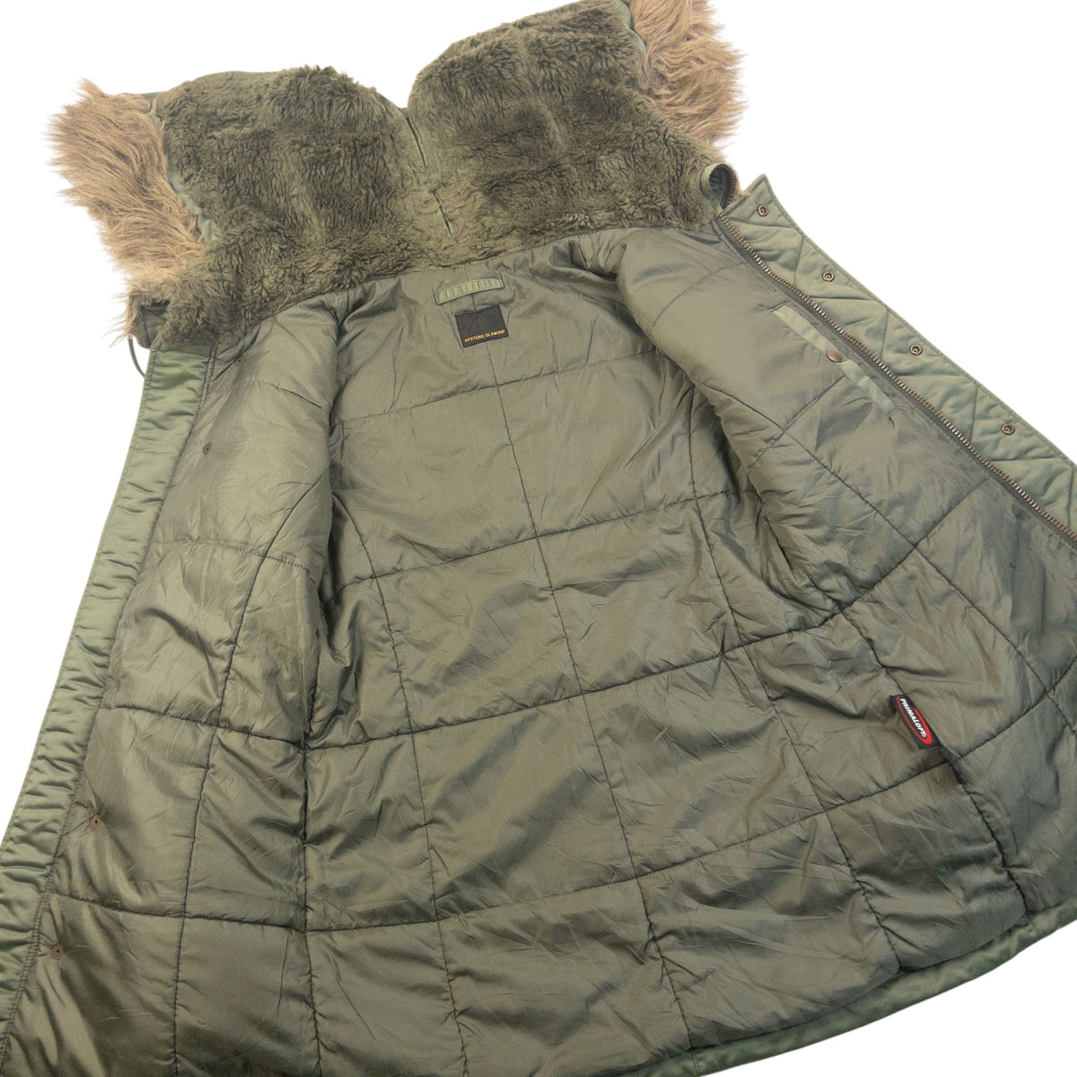 Vintage 90s Hysteric Glamour Fur Hood Cape Jacket Womens Size M | Medium, Green