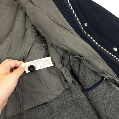 Vintage 90s Armani Jeans Zip Up Wool Jacket Size XXL | XXL, Navy