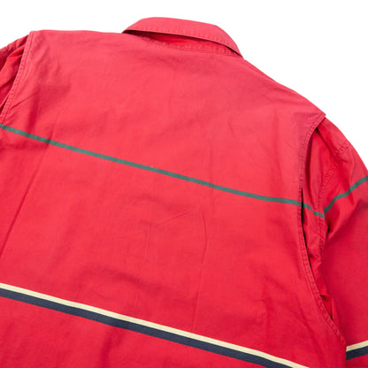Vintage 90s Polo Ralph Lauren Striped Zip Up Jacket Size M | Medium, Red