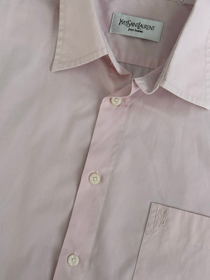 Yves Saint Laurent 1990s Cotton Short Sleeve Shirt - M-L