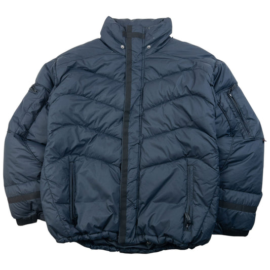 Vintage 90s Oakley Zip Up Puffer Snowboarding Jacket Size S | Small, Navy