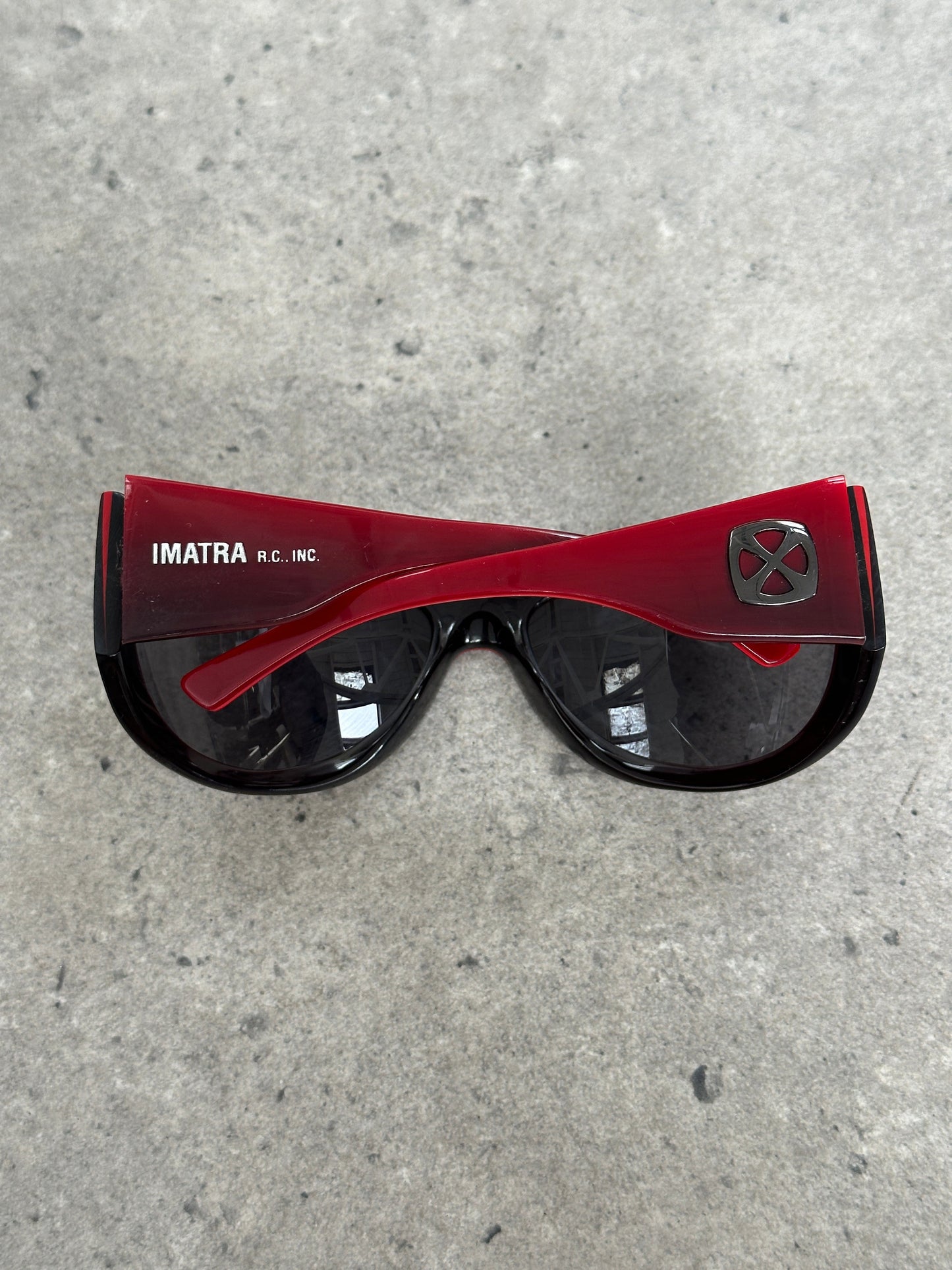 Vintage 2000s Shield Wrap Logo Sunglasses
